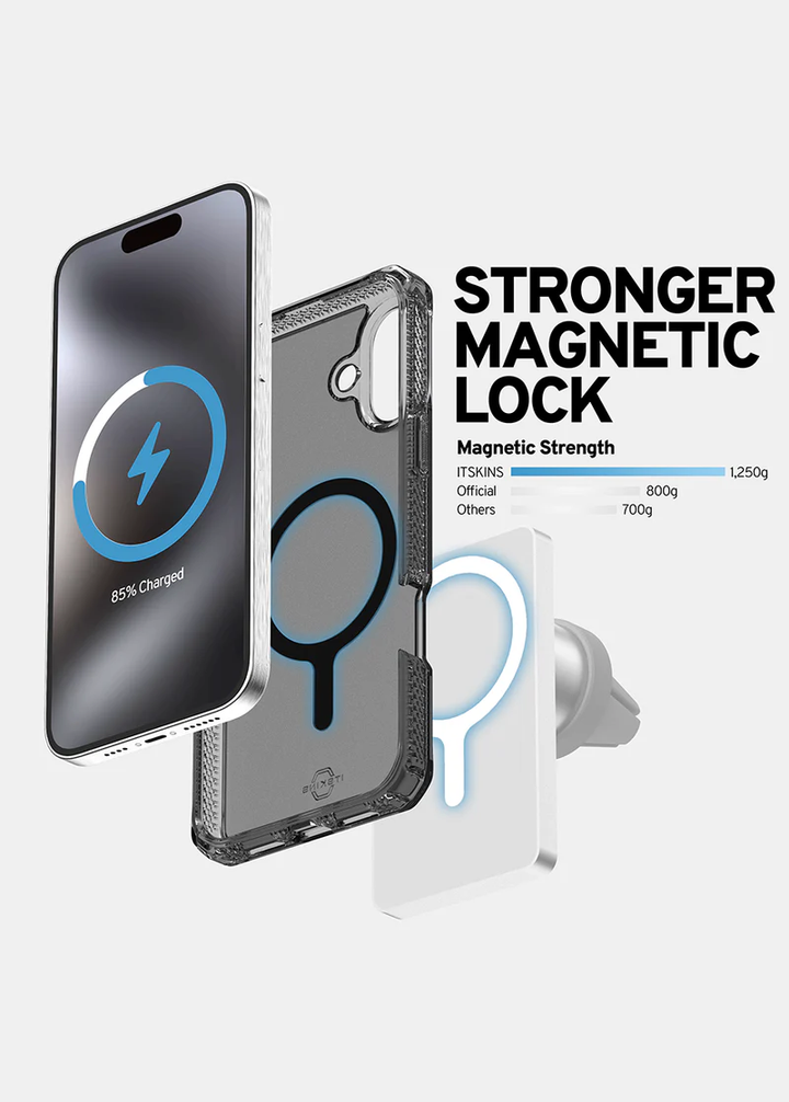 ITSKINS | Hybrid_R Vapor MagSafe Case iPhone 16 - Smoke | 120-8506