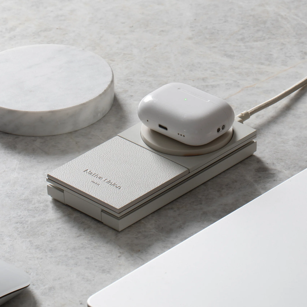 Native Union | Rise 2-in-1 Magnetic Wireless Charger - Sandstone | RS-2IN1-SAN PROMO ENDS AUG 30
