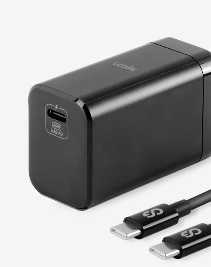 LOGiiX | Nintendo Switch 2 Charging Kit 65W Charger + 2M USB C-C Cable - Black | LGX-14024
