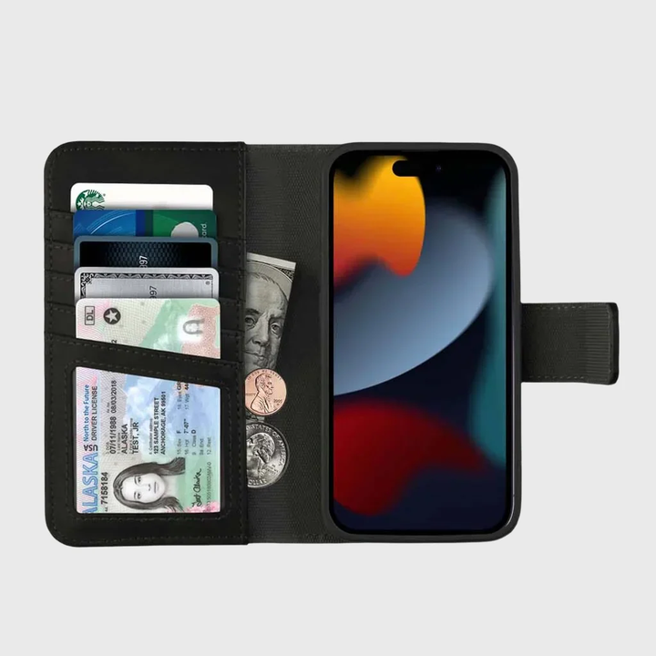 Caseco | 5th Ave Wallet Case with MagSafe iPhone 16 Plus - Black | C31C9-01