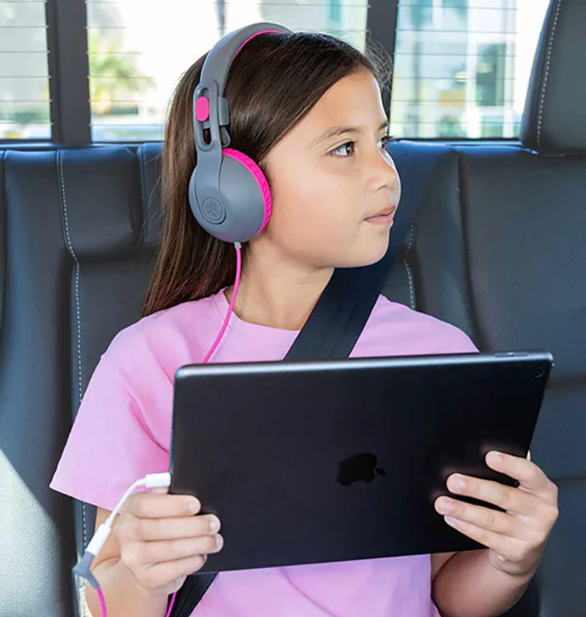 JBuddies | Studio 2 Wired Headphones Gray/Pink | IFCHBKSTU2RGRYPNK122