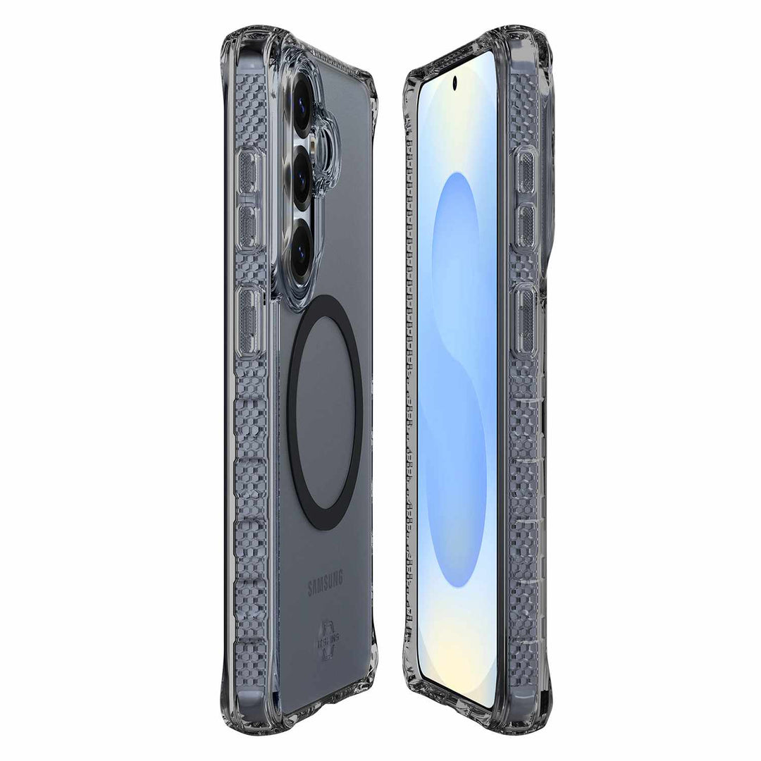 ITSKINS | Hybrid_R Vapor Case w/Magnets for Samsung Galaxy S26 - Smoke | SGYRHBVARSMOK
