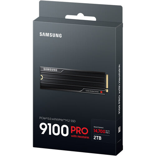 Samsung | 9100 Pro 2TB NVMe PCI-e 5.0 M.2 Internal Hard Drive with Heatsink | MZ-VAP2T0CW