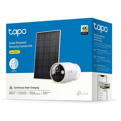 TP-Link | Tapo C460 UHD 4K Solar Powered Security Camera Kit - White | TAPO C460 KIT