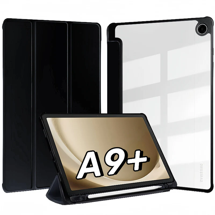 Caseco | Samsung Galaxy Tab A9+ Folio Case With Stand - Black / Clear | C3244-01