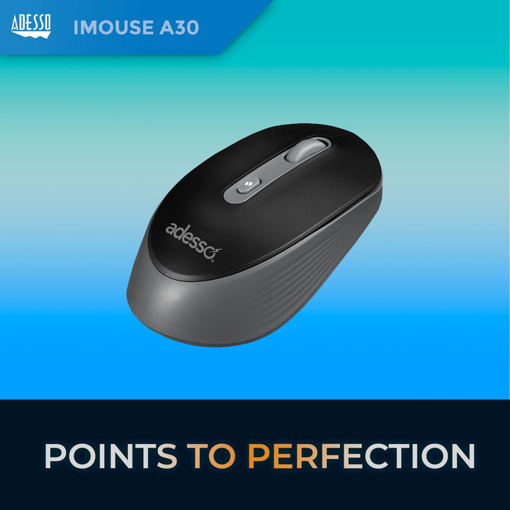 Adesso | iMouse A30 Wireless Mouse with AI Copilot Button - Black | IMOUSE A30B