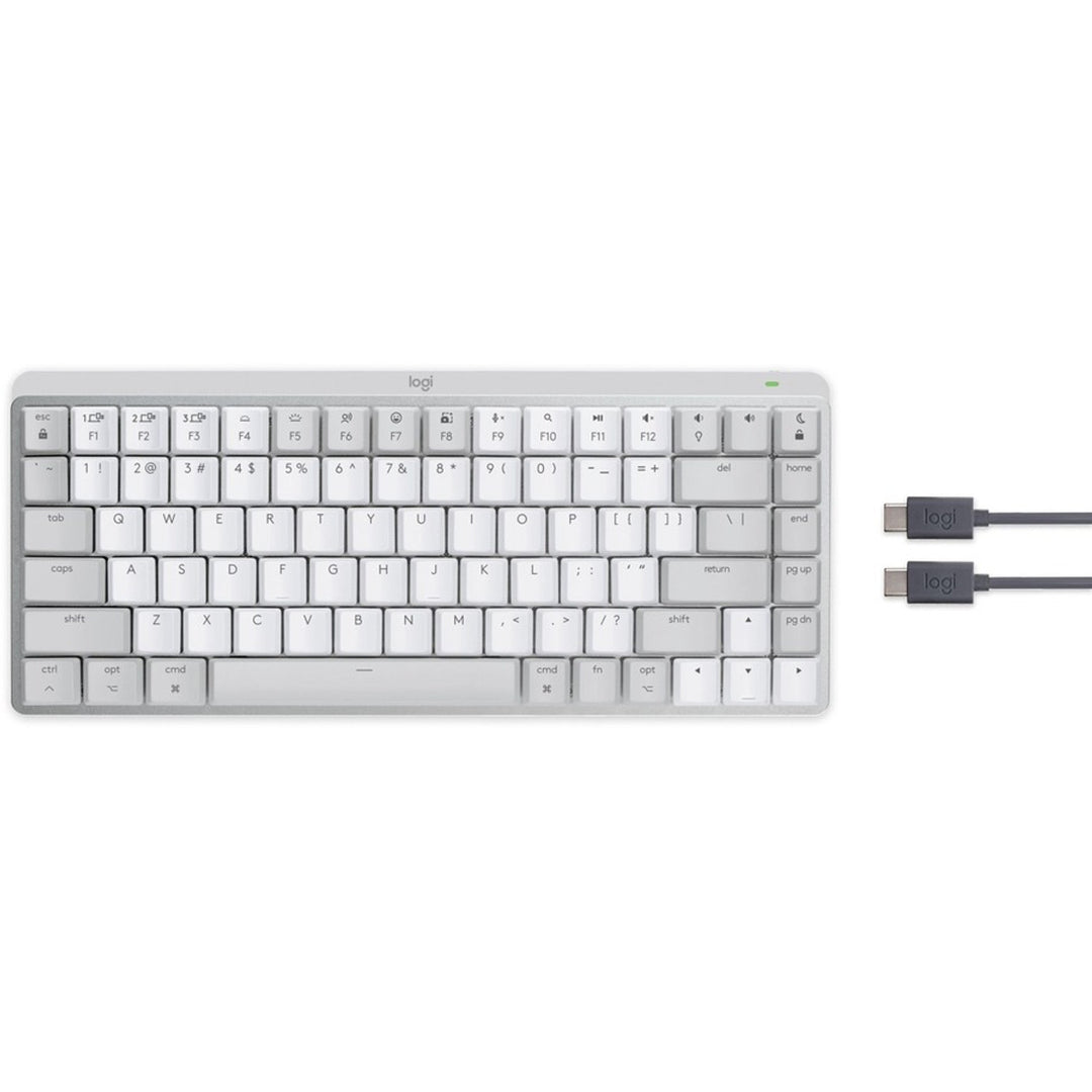 Logitech | MX Mechanical Mini for Mac Compact Wireless Mechanical Clicky Switch Keyboard for macOS/iPadOS/iOS with Backlit Keys - Pale Gray | 920-010553