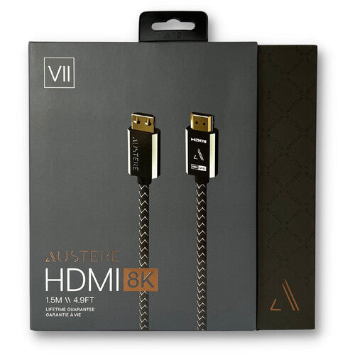 Austere | VII Series 8K HDMI 2.1 ARC Cable 4.9 ft / 1.5m - Black | 7S-8KHD2-1.5M