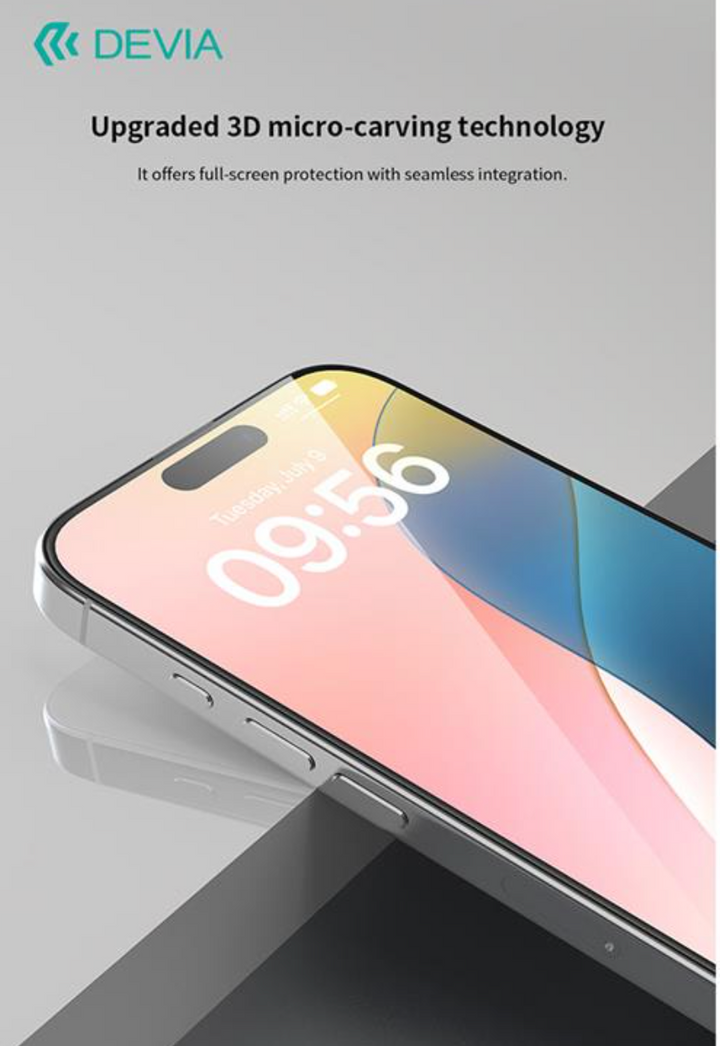 /// Devia | Edge to Edge Glass Screen Protector iPhone 16 Pro Max  | TRANSITION TO BE / HG 17 PRO MAX