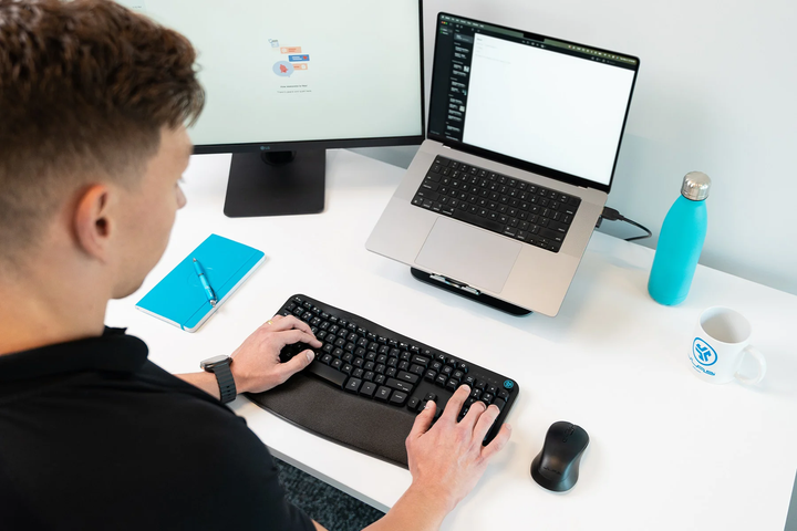 JLab | Flow Combo Ergonomic Keyboard and Mouse Bluetooth - Black | IFCKMFLOWBUNDLE4