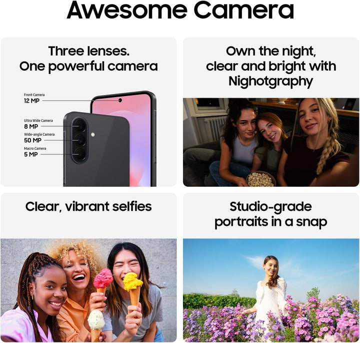 Samsung | Galaxy A37 5G 128GB Unlocked - Awesome Charcoal | SM-A376WZAAXAC