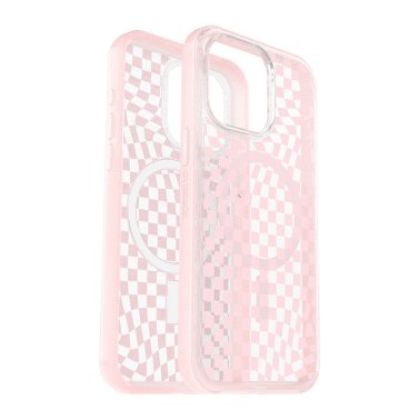 Otterbox | Symmetry w/ MagSafe Clear Series Case iPhone 15 Pro Max - Pink (Checkmate) | 15-11600