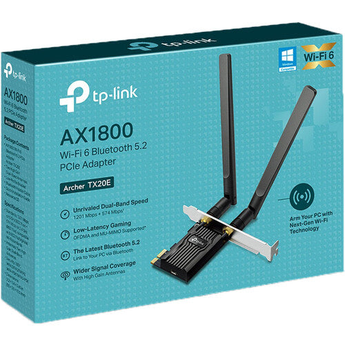 TP-Link | AX1800 Wi-Fi 6 Bluetooth 5.2 PCIe Adapter |  ARCHER TX20E