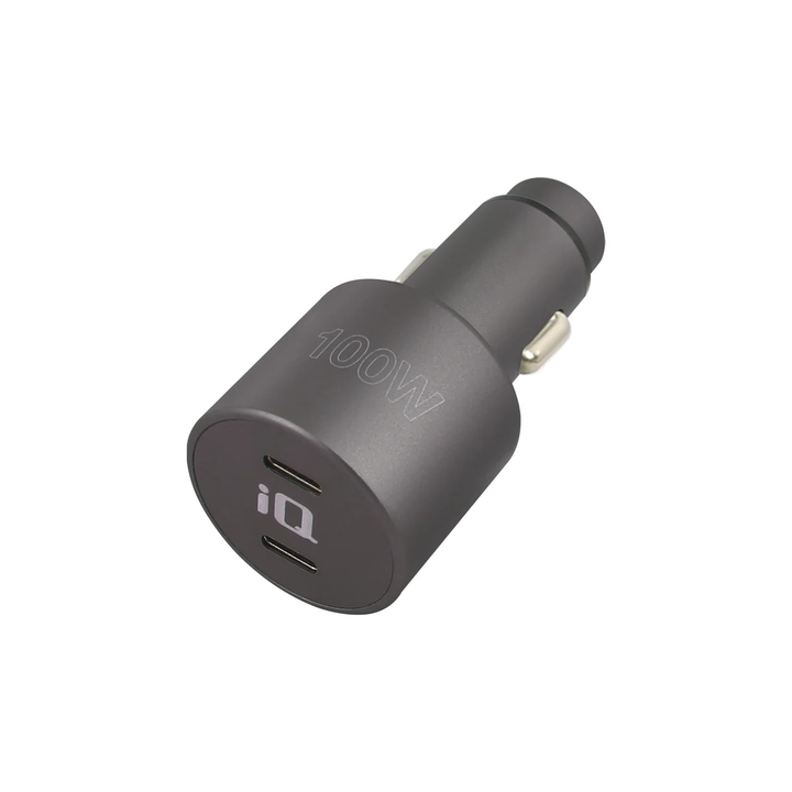 iQ | Dual USB Type-C PD Car Charger 100W - Black | IQCLAPD100D