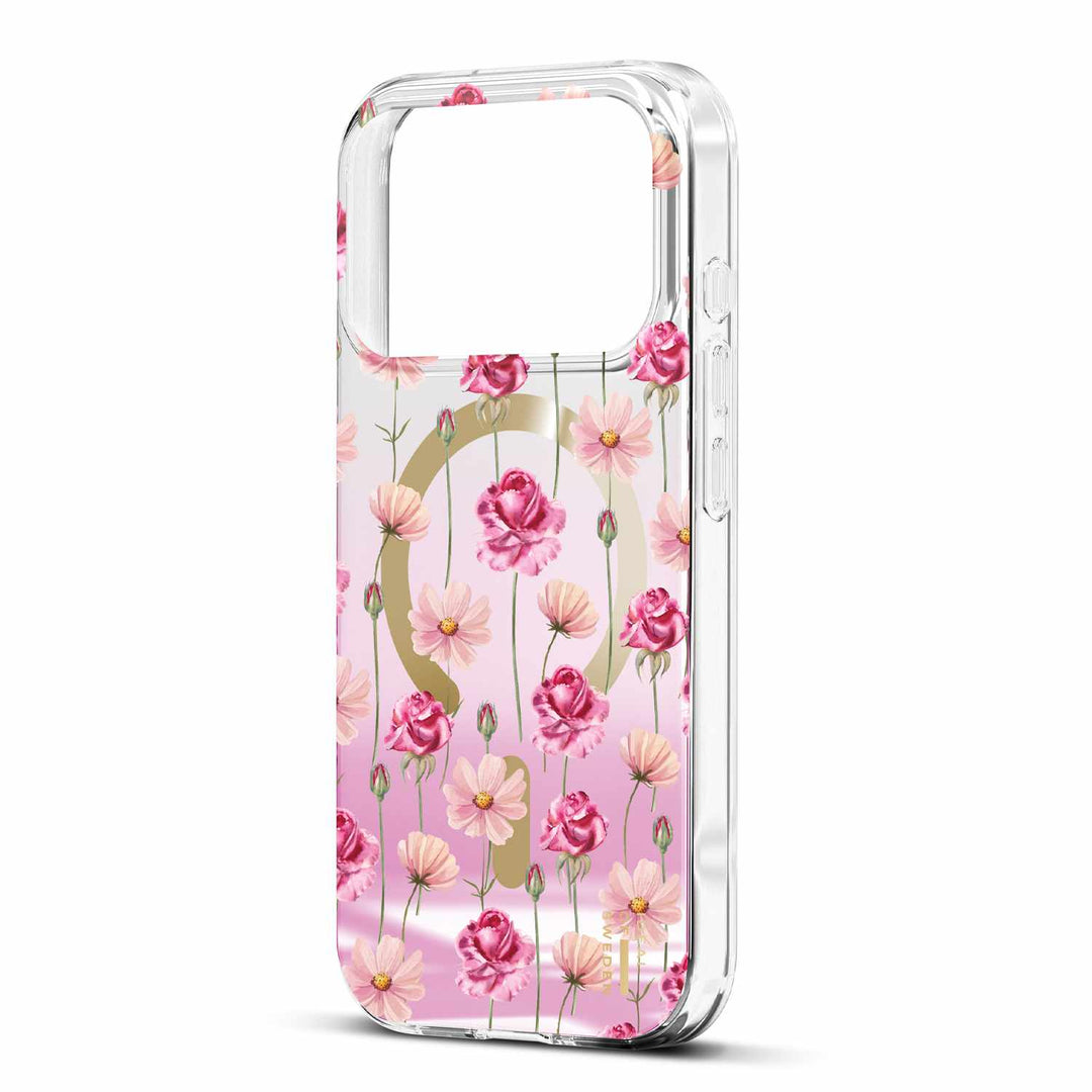 Ideal of Sweden | Mirror MagSafe Case for iPhone 18 Pro/17 Pro - Rose Blush Floral | IDMRCMSI2661P603