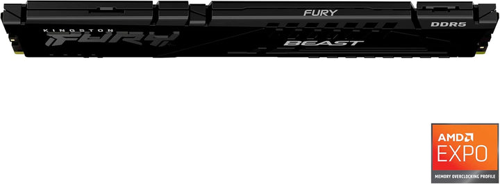 Kingston | Fury Beast 16GB 5600MT/s DDR5 CL36 Desktop Memory Single Module - Black | KF556C36BBE-16