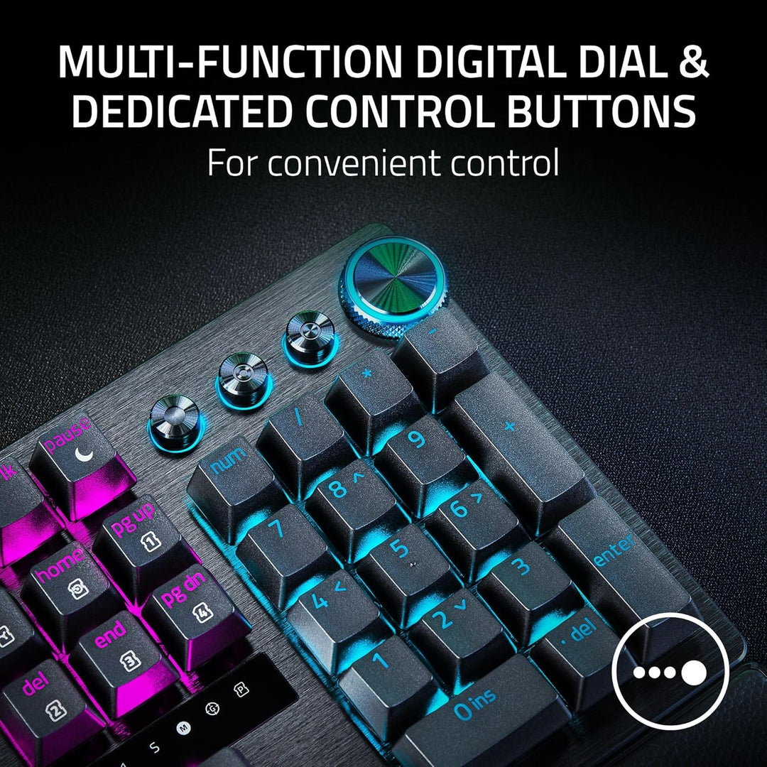 Razer | Huntsman V3 Pro 8KHz Full Size Wired Analog Optical Linear Switch Gaming Keyboard with Snap Tap - Black | RZ03-05530200-R3U1