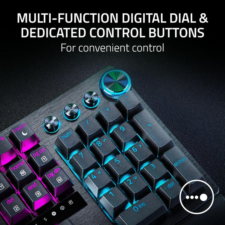 Razer | Huntsman V3 Pro 8KHz Full Size Wired Analog Optical Linear Switch Gaming Keyboard with Snap Tap - Black | RZ03-05530200-R3U1
