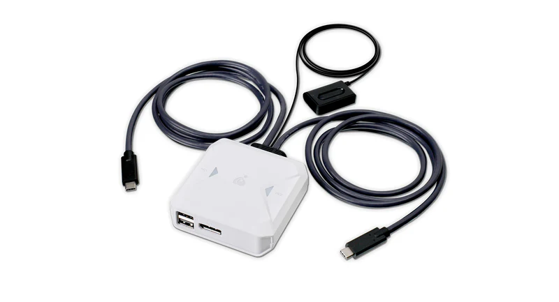 IOGEAR | Switch with DisplayPort Output 2-Port 4K USB-C KVM- White | GCS72CC