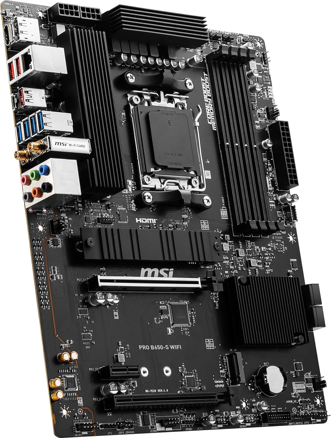 MSI | Motherboard PRO B650-S WIFI B650 AM5 Max128GB DDR5 ATX Retail | B650SWIFI