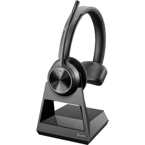 HP Poly |  Savi 7310 Mono On-Ear Noise Cancelling Truly Wireless Bluetooth Headset with Charging Stand Teams Certified 7S430AA#ABA