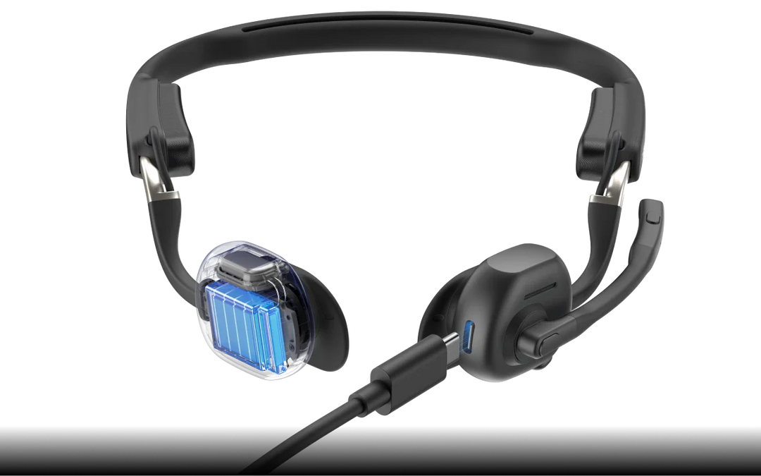 Shokz | Openmeet UC Open-Ear Bluetooth Computer Headset Noise Cancelling Mic + Mute Button - Black | C610-AC-BK-CA-326