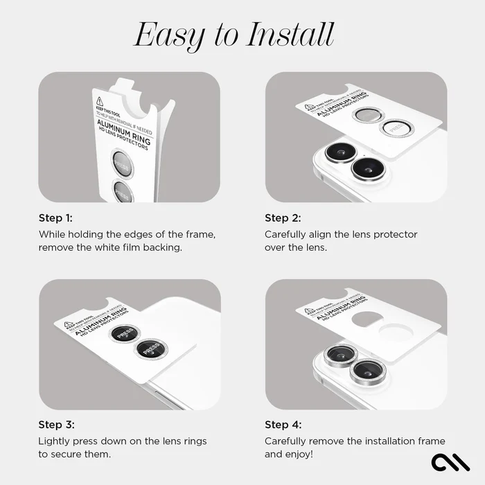 //// Case-Mate | Aluminum Ring Glass Lens Protector iPhone 16 Plus / 16 - Twinkle | 15-13285 TRANSITION TO CM057362
