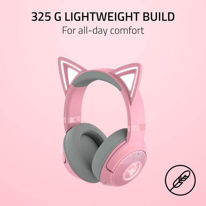 Razer | Kraken Kitty Edition V2 Chroma Wireless Over-Ear Gaming Headset - Quartz | RZ04-04860100-R3U1