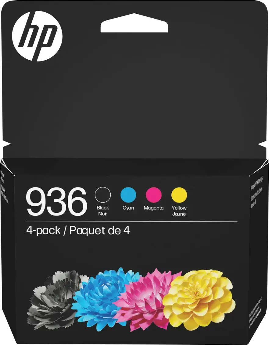 HP | 936 Standard Capacity Ink Cartridges 4 Pack - Black / Cyan / Magenta / Yellow | 6C3Z5LN