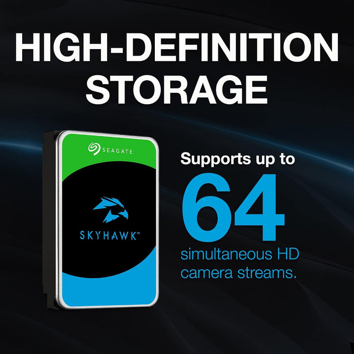 Seagate | Skyhawk 8TB Video Internal Hard Drive HDD 3.5" SATA 6Gb/s | ST8000VX010