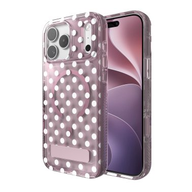ZAGG | Graphene Milan Snap iPhone 18 Pro Max/17 Pro Max Kickstand Case - Classic Polka | 702322396