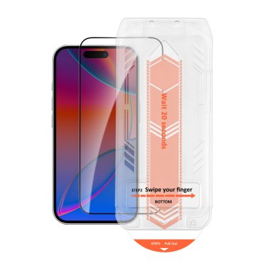 HyperGear | Edge-to-Edge Glass iPhone 17 /17 Pro /16 Pro Screen Protector w/Installation Applicator Tray | 16500