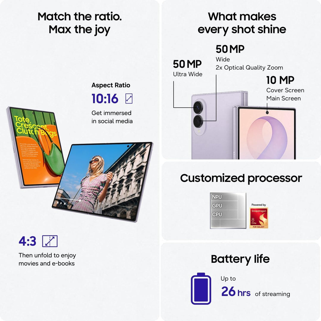 Samsung | Galaxy Z Fold 8 12GB RAM 512GB Phone - Graphite | SM-F971WZKEXAC