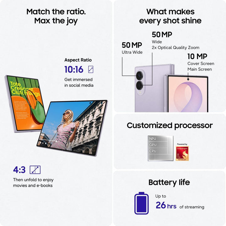 Samsung | Galaxy Z Fold 8 12GB RAM 512GB Phone - Graphite | SM-F971WZKEXAC