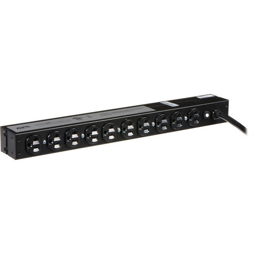 APC | Basic Rack 1U Power Distribution Strip Rack-Mountable AC 120V 10x Power NEMA 5-20 - Black | AP9563