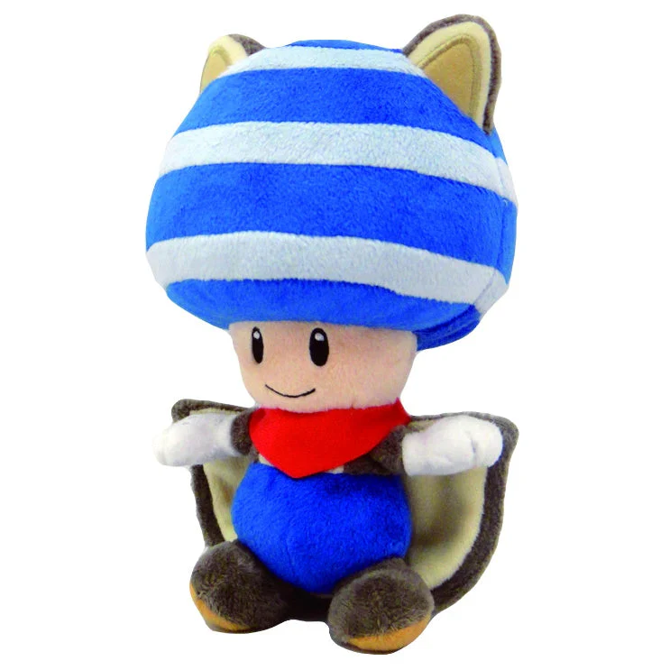 Little Buddy | Flying Squirrel Blue Toad "Super Mario" All Star Collection 8" Plush - Blue