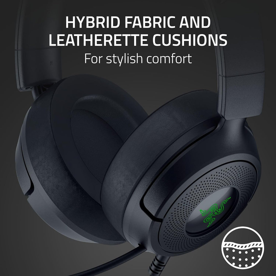 Razer | Kraken Kitty V3 X Wired Over-the-Ear Gaming Headset for PC, PlayStation, Nintendo Switch, Steam Deck, and Smartphone - Black |  RZ04-05350200-R3U1