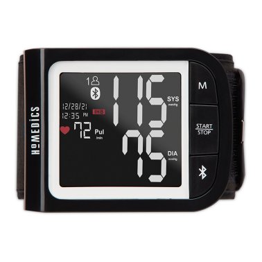 HoMedics | Wrist Blood Pressure Monitor with Attached Wrist Cuff and Bluetooth | BPW-930BT