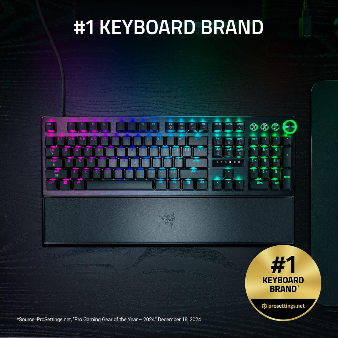 Razer | Huntsman V3 Pro 8KHz Full Size Wired Analog Optical Linear Switch Gaming Keyboard with Snap Tap - Black | RZ03-05530200-R3U1