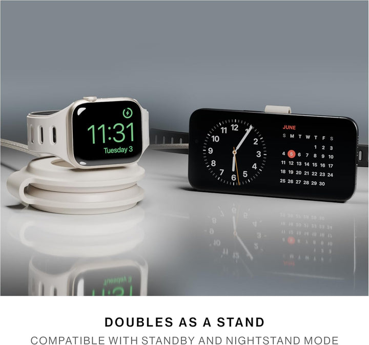 Native Union | Voyage 2-in-1 Wireless Charging Pad Qi2 Certified - Sand | VOY-2IN1-WL-SAN
