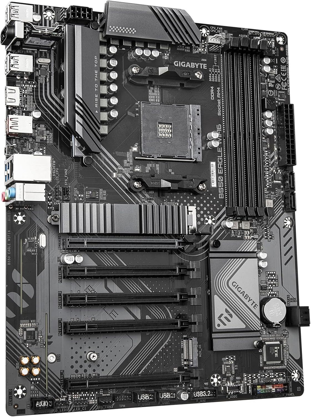 Gigabyte | B550 Eagle WIFI6 Motherboard 1xPCIe 4.0 + 1xPCIe 3.0 M.2, 1GbE LAN, WiFi 6, USB 3.2 Gen 2 | B550 EAGLE WIFI6