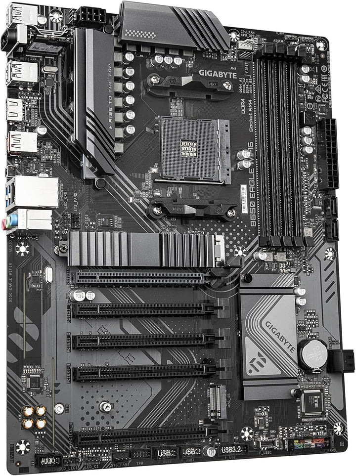Gigabyte | B550 Eagle WIFI6 Motherboard 1xPCIe 4.0 + 1xPCIe 3.0 M.2, 1GbE LAN, WiFi 6, USB 3.2 Gen 2 | B550 EAGLE WIFI6