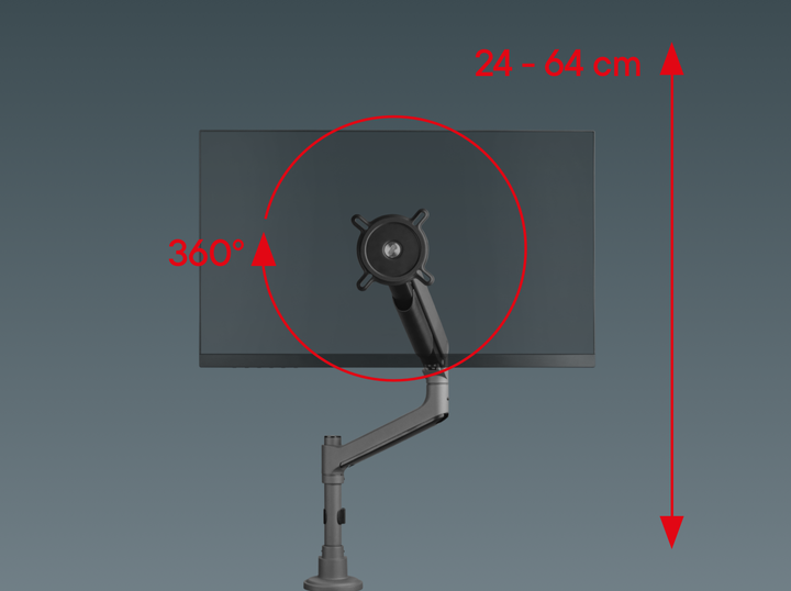 One For All | Titanium Single Monitor Arm - Dynamic 17" to 50"  20KG | DM5110