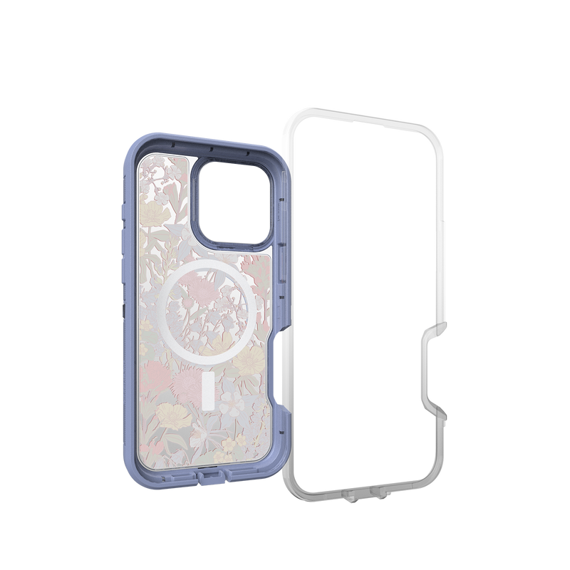 ////  OtterBox | Defender XT Pro w/ MagSafe Series Case iPhone 16 Pro Max - Clear Purple Wildflowers | 77-96100