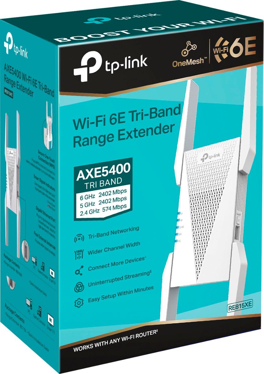 Tp-Link | AXE5400 WiFi6e Range Extender - White | RE815XE