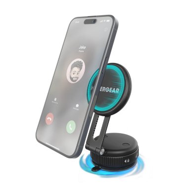 HyperGear | Mag Vac Magnetic Phone Mount with Vacuum Suction Cup Base - Black | 16348