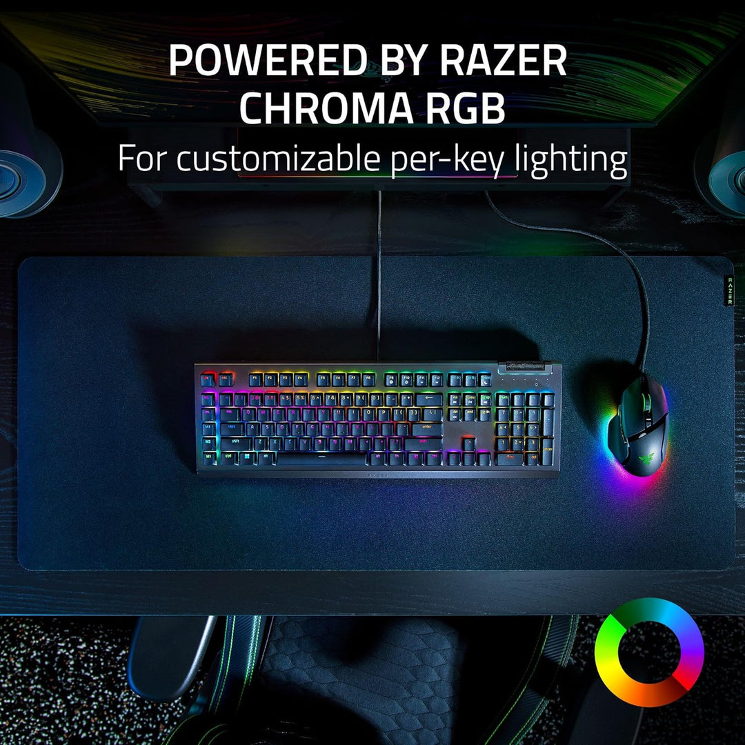 Razer Renewed | BlackWidow V4 X Mechanical Gaming Keyboard - Green Switch | RZ03-04700200-R3UR | 60 DAYS WARRANTY