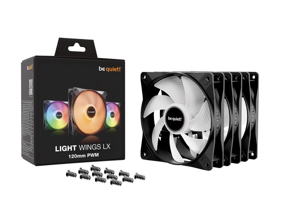 be quiet! | LIGHT WINGS BL121 120mm LED Case Fan Triple Pack - ARGB | BL121