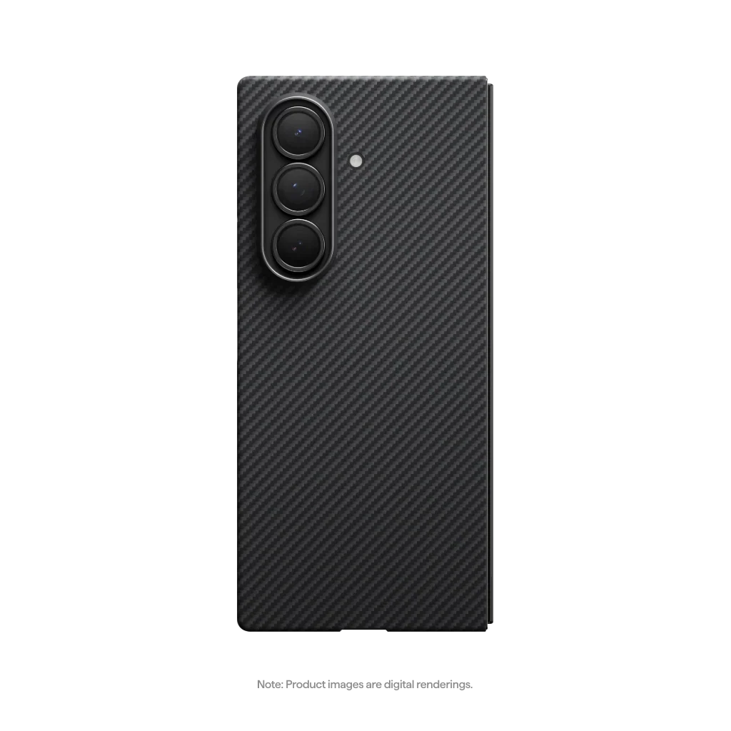 Pitaka | Ultra-Slim Case For Galaxy Z Fold7 - Black/Grey | FBFOLD7