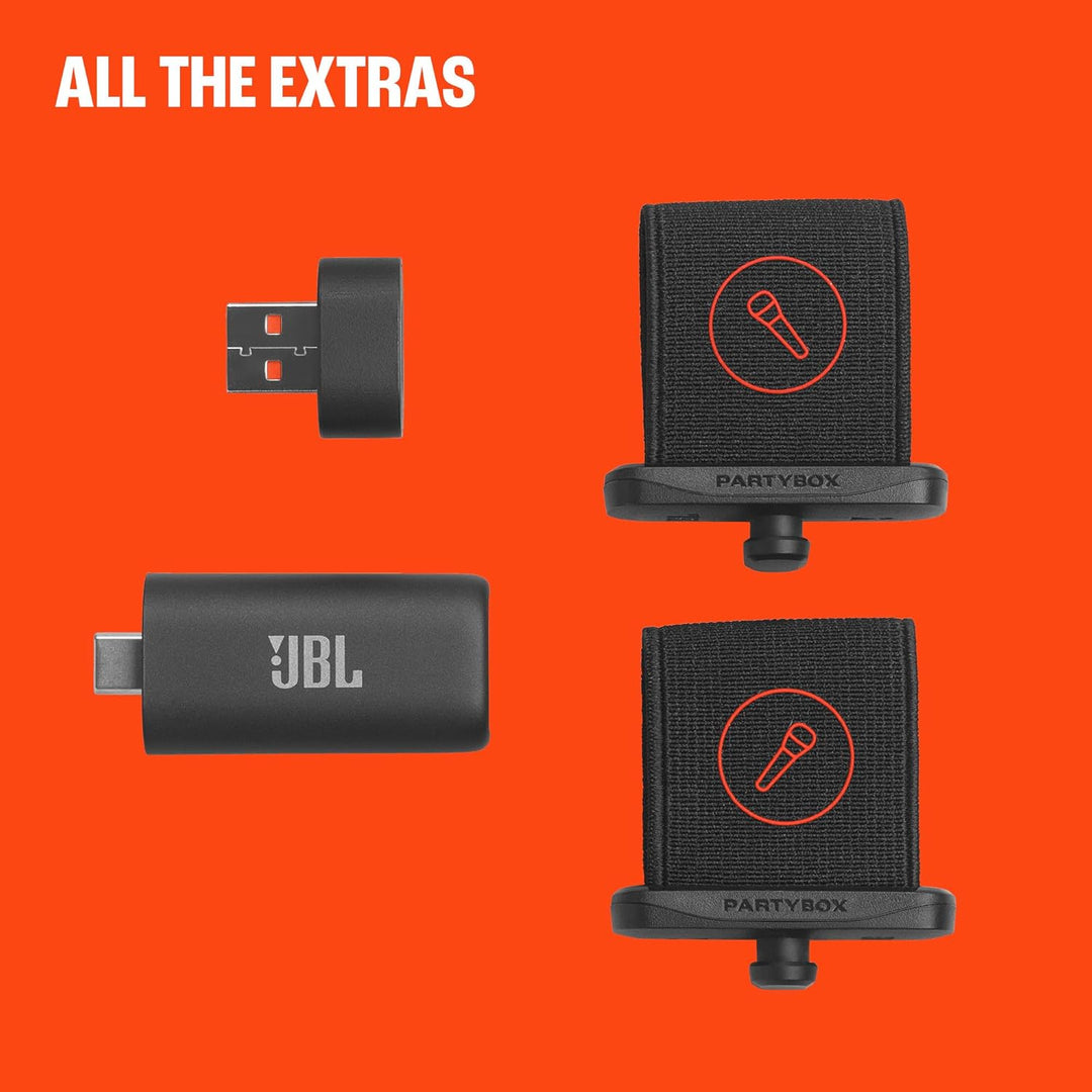 JBL | EasySing Mics - Two Wireless AI-Powered Microphones with Real-time Vocal Removal - Black | JBLEASYSINGMICSAM